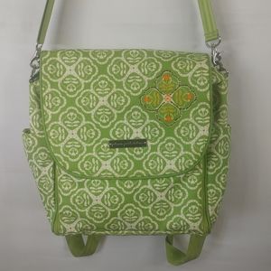 Petunia Pickle Bottom diaper bag green built in changing pad convertible bag